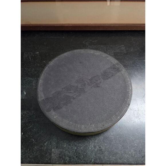 Vintage 8.25" Glass Ashtray w/ Green & Ornate Gold Lounge Barware Mid Century - Picture 6 of 6